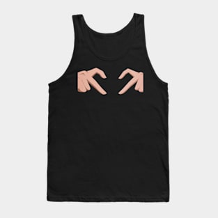 anime heart fingers two stickers Tank Top